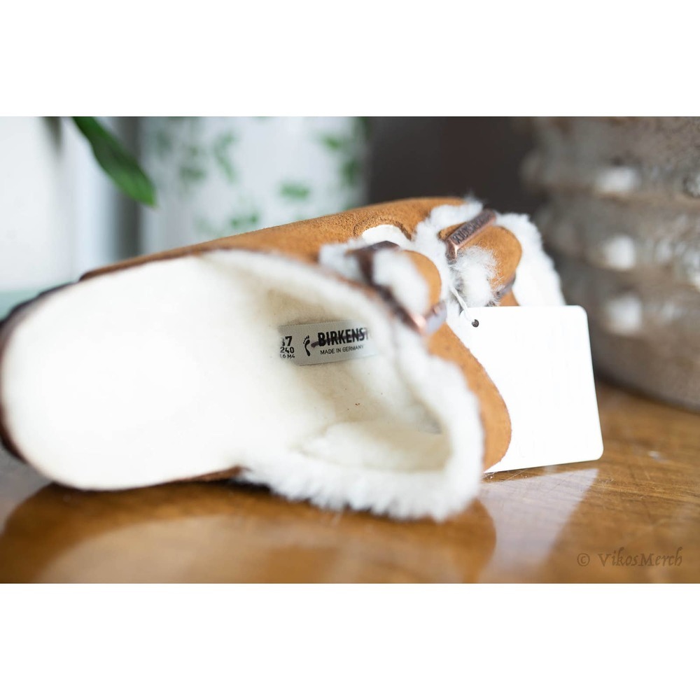 Birkenstock Arizona Shearling Sandal Mink 37 Narrow NEW - Picture 5 of 5